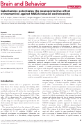 Cover page: Galantamine potentiates the neuroprotective effect of memantine against NMDA‐induced excitotoxicity