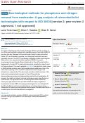 Cover page: Non-biological methods for phosphorus and nitrogen removal from wastewater: A gap analysis of reinvented-toilet technologies with respect to ISO 30500