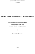Cover page: Towards Gigabit and Green 802.11 Wireless Networks