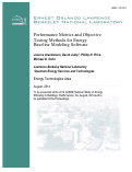Cover page: Performance Metrics and ObjectiveTesting Methods for EnergyBaseline Modeling Software