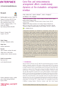 Cover page: Gene flow and metacommunity arrangement affects coevolutionary dynamics at the mutualism–antagonism interface