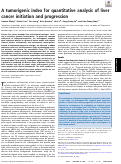 Cover page: A tumorigenic index for quantitative analysis of liver cancer initiation and progression.