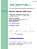 Cover page: Dividends with Demand Response