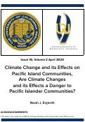 Cover page: Climate Change and its Effects on Pacific Islander Communities: Are Climate Changes and its Effects a Danger to Pacific Islander Communities?