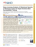 Cover page: Deep Learning Analysis of Vibrational Spectra of Bacterial Lysate for Rapid Antimicrobial Susceptibility Testing