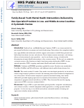 Cover page: Family-Based Youth Mental Health Interventions Delivered by Nonspecialist Providers in Low- and Middle-Income Countries: A Systematic Review