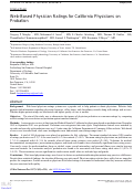 Cover page: Web-Based Physician Ratings for California Physicians on Probation