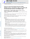 Cover page: Exposure to endocrine disrupting chemicals including phthalates, phenols, and parabens in infancy: Associations with neurodevelopmental outcomes in the MARBLES study