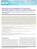 Cover page: Clemizole and modulators of serotonin signalling suppress seizures in Dravet syndrome.