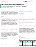 Cover page: Naturally Occurring Affordable Housing Preservation: A Financial Feasibility Analysis&nbsp;