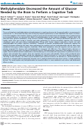 Cover page: Methylphenidate Decreased the Amount of Glucose Needed by the Brain to Perform a Cognitive Task