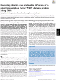 Cover page: Revealing atomic-scale molecular diffusion of a plant-transcription factor WRKY domain protein along DNA