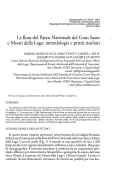 Cover page: La flora del Parco Nazionale del Gran Sasso e Monti della Laga: metodologia e primi risultati