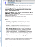 Cover page: A DIGITAL LANGUAGE DIVIDE? THE RELATIONSHIP BETWEEN INTERNET MEDICATION REFILLS AND MEDICATION ADHERENCE AMONG LIMITED ENGLISH PROFICIENT PATIENTS