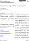 Cover page: Precise test of lepton flavour universality in \(\varvec{W}\)-boson decays into muons and electrons in \(\varvec{pp}\) collisions at \(\varvec{\sqrt{s}}=13\,\text {T}\text {e}\hspace{-1.00006pt}\text {V} \) with the ATLAS detector