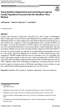 Cover page: Using Synthetic Adjustments and Controlling to Improve County Population Forecasts from the Hamilton–Perry Method