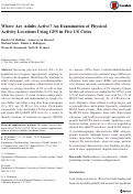 Cover page: Where Are Adults Active? An Examination of Physical Activity Locations Using GPS in Five US Cities