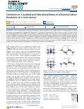 Cover page: Comment on Localized and Delocalized States of a Diamine Cation: Resolution of a Controversy.