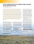 Cover page: Post-fire vegetation dynamics of a sagebrush steppe community change significantly over time