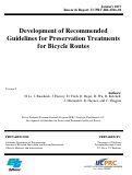 Cover page: Development of Recommended Guidelines for Preservation Treatments for Bicycle Routes