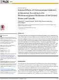 Cover page: Adverse Effects of Cholinesterase Inhibitors in Dementia, According to the Pharmacovigilance Databases of the United-States and Canada