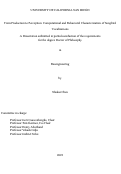 Cover page: From Production to Perception: Computational and Behavioral Characterization of Songbird Vocalizations