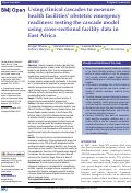 Cover page: Using clinical cascades to measure health facilities’ obstetric emergency readiness: testing the cascade model using cross-sectional facility data in East Africa