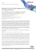 Cover page: Netiquette for social media engagement for oncology professionals