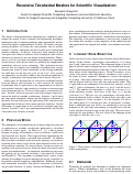 Cover page: Recursive Tetrahedral Meshes for Scientific Visualization,