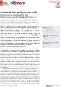 Cover page: Continental Drift and Speciation of the Cryptococcus neoformans and Cryptococcus gattii Species Complexes