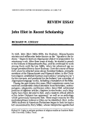 Cover page: John Eliot in Recent Scholarship