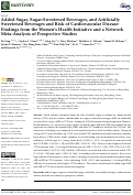 Cover page: Added Sugar, Sugar-Sweetened Beverages, and Artificially Sweetened Beverages and Risk of Cardiovascular Disease: Findings from the Women’s Health Initiative and a Network Meta-Analysis of Prospective Studies