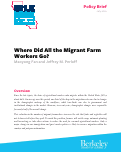 Cover page of Where Did All the Migrants Farm Workers Go?