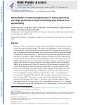 Cover page: Determination of unbound piperaquine in human plasma by ultra-high performance liquid chromatography tandem mass spectrometry