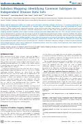 Cover page: Subclass Mapping: Identifying Common Subtypes in Independent Disease Data Sets