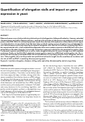 Cover page: Quantification of elongation stalls and impact on gene expression in yeast.