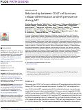 Cover page: Relationship between CD4 T cell turnover, cellular differentiation and HIV persistence during ART