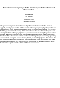 Cover page: Deliberation versus Bargaining on the U.S. Court of Appeal: Evidence from Sexual Harassment Law