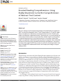 Cover page: Enacted Reading Comprehension: Using Bodily Movement to Aid the Comprehension of Abstract Text Content