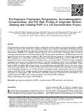 Cover page: Pre-Exposure Prophylaxis Perspectives, Sociodemographic Characteristics, and HIV Risk Profiles of Cisgender Women Seeking and Initiating PrEP in a US Demonstration Project