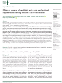 Cover page: Clinical course of multiple sclerosis and patient experiences during breast cancer treatment.