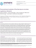 Cover page: Permutational analysis of Saccharomyces cerevisiae regulatory elements