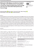 Cover page: Pulmonary bleeding in racehorses: A gross, histologic, and ultrastructural comparison of exercise-induced pulmonary hemorrhage and exercise-associated fatal pulmonary hemorrhage