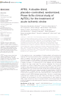 Cover page: APRIL: A double-blind, placebo-controlled, randomized, Phase Ib/IIa clinical study of ApTOLL for the treatment of acute ischemic stroke.