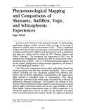 Cover page: Phenomenological mapping and comparison of shamanic, Buddhist, yogic and schizophrenic experiences