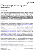 Cover page: B cell receptor ligation induces IgE plasma cell elimination