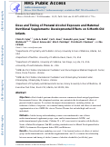 Cover page: Dose and Timing of Prenatal Alcohol Exposure and Maternal Nutritional Supplements: Developmental Effects on 6-Month-Old Infants