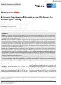 Cover page of Reference-Superimposed Reconstruction (RS-Recon) for Arterial Spin Labeling.