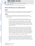 Cover page: Fathers diet influences sons metabolic health through sperm RNA.