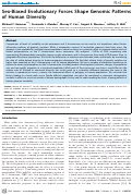 Cover page: Sex-Biased Evolutionary Forces Shape Genomic Patterns of Human Diversity